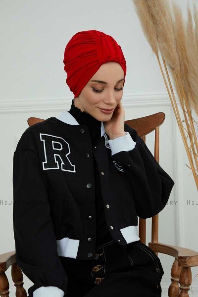 Laura - Turbante De Algodón Rojo