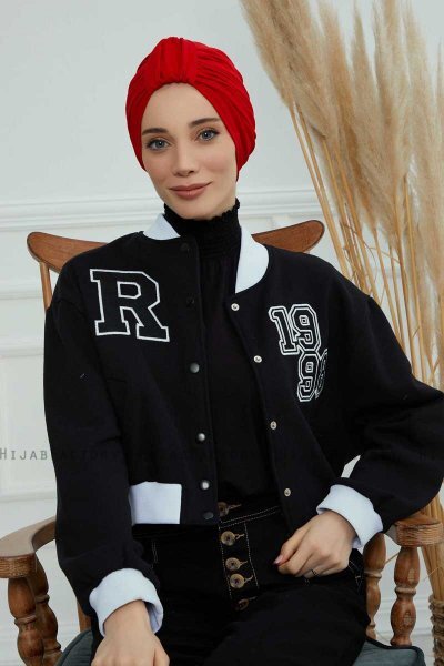 Laura - Turbante De Algodón Rojo
