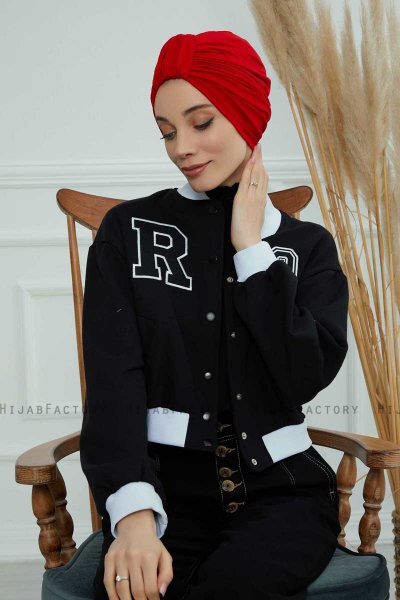 Laura - Turbante De Algodón Rojo