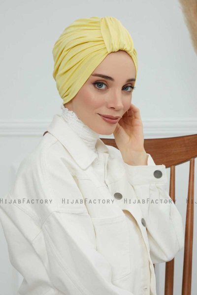 Laura - Turbante De Algodón Amarillo
