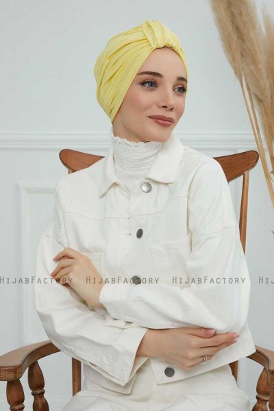 Laura - Turbante De Algodón Amarillo