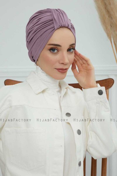 Laura - Turbante De Algodón Lilac