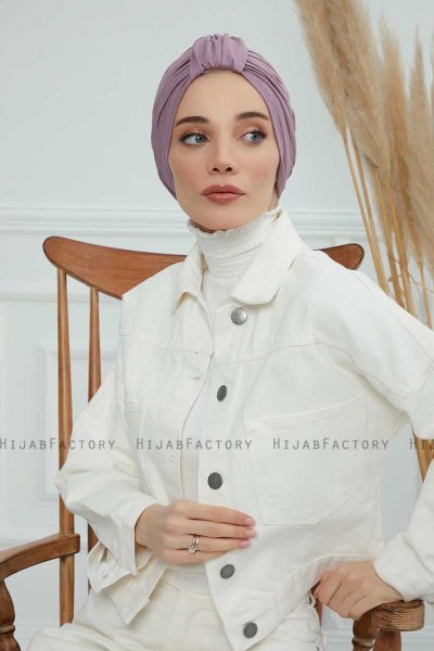 Laura - Turbante De Algodón Lilac
