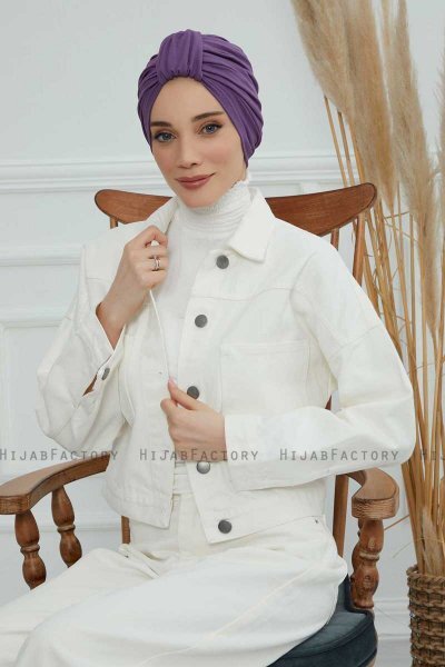 Laura - Turbante De Algodón Violet
