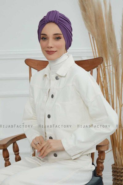Laura - Turbante De Algodón Violet