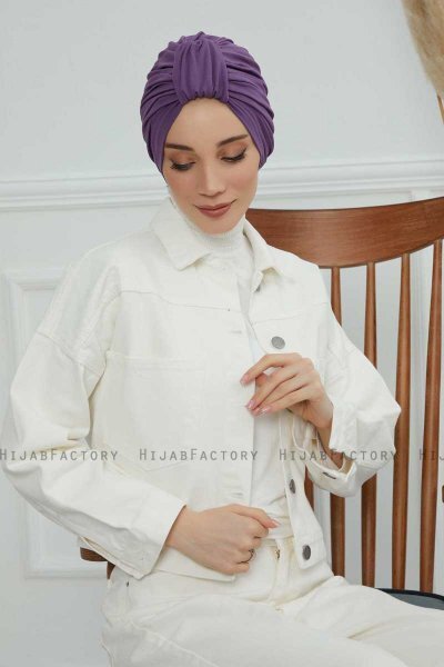 Laura - Turbante De Algodón Violet