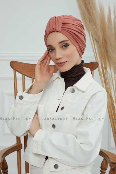 Laura - Turbante De Algodón Salmón