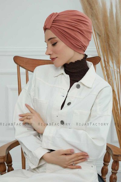 Laura - Turbante De Algodón Salmón