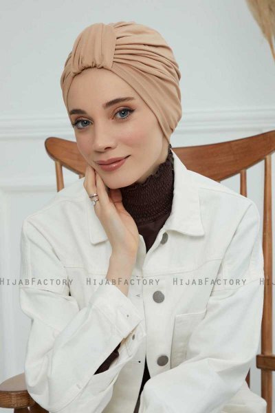 Laura - Turbante De Algodón Sand