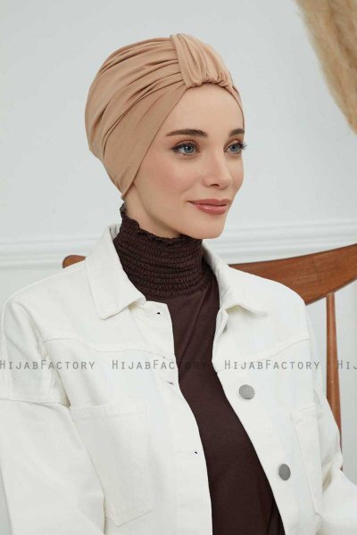 Laura - Turbante De Algodón Sand