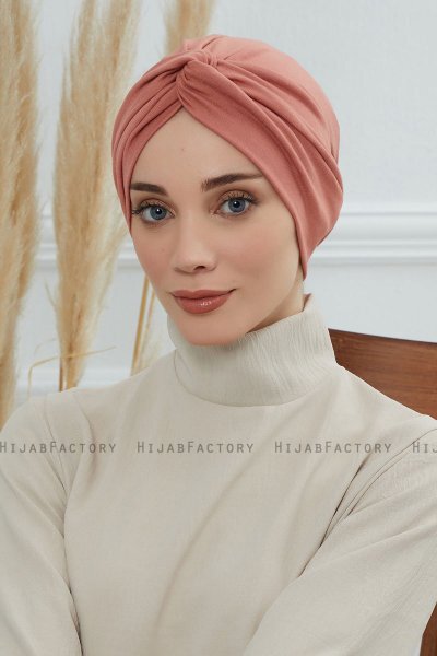 Astrid - Turbante De Algodón Salmón