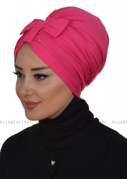 Agnes - Turbante De Algodón Fucsia - Ayse Turban