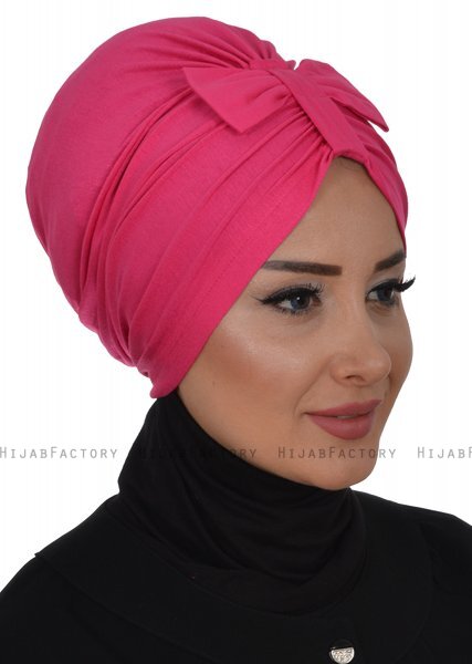 Agnes - Turbante De Algodón Fucsia - Ayse Turban