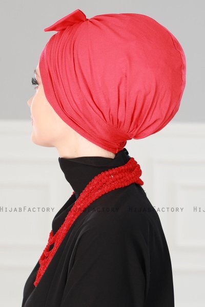 Agnes - Turbante De Algodón Rojo - Ayse Turban