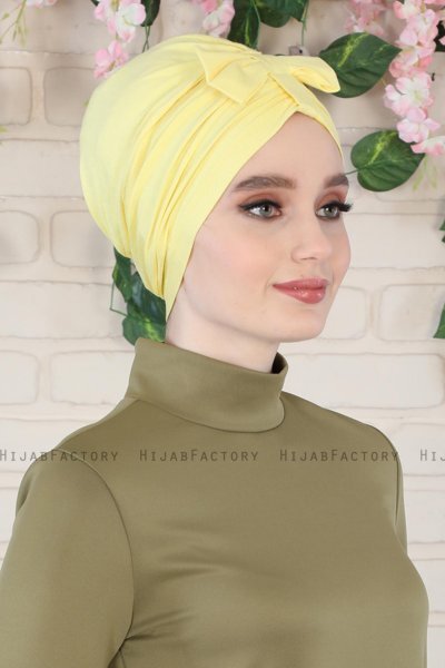 Agnes - Turbante De Algodón Amarillo - Ayse Turban