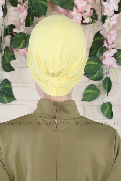 Agnes - Turbante De Algodón Amarillo - Ayse Turban