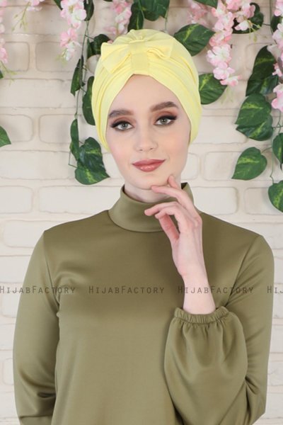 Agnes - Turbante De Algodón Amarillo - Ayse Turban