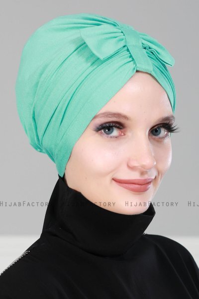 Agnes - Turbante De Algodón Turquesa - Ayse Turban