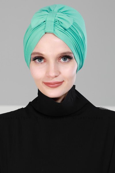 Agnes - Turbante De Algodón Turquesa - Ayse Turban