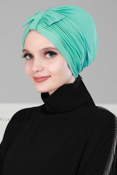 Agnes - Turbante De Algodón Turquesa - Ayse Turban