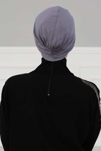 Agnes - Turbante De Algodón Gris - Ayse Turban