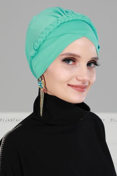 Olivia - Turbante De Algodón Turquesa - Ayse Turban