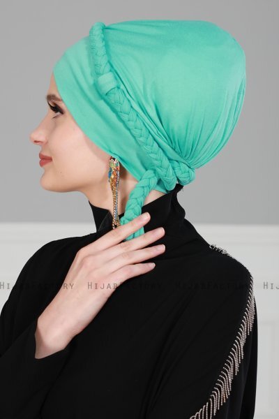 Olivia - Turbante De Algodón Turquesa - Ayse Turban