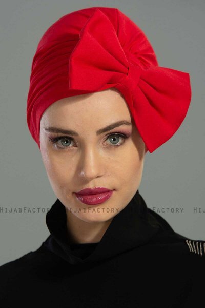 Julia - Turbante De Algodón Rojo - Ayse Turban