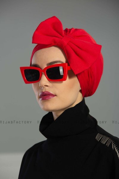 Julia - Turbante De Algodón Rojo - Ayse Turban