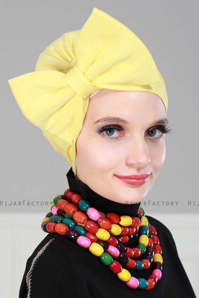 Julia - Turbante De Algodón Amarillo - Ayse Turban