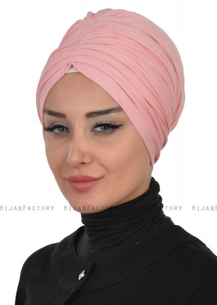 Wilma - Turbante De Algodón Rosa De Antaño - Ayse Turban