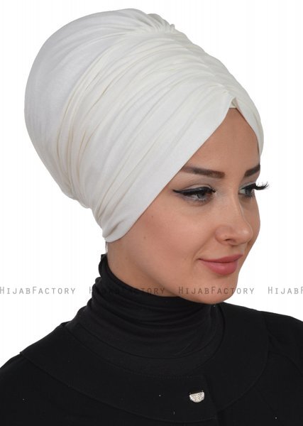 Wilma - Turbante De Algodón Crema - Ayse Turban