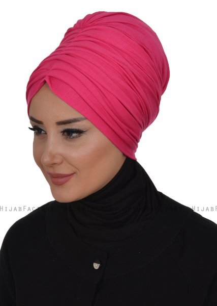 Wilma - Turbante De Algodón Fucsia - Ayse Turban
