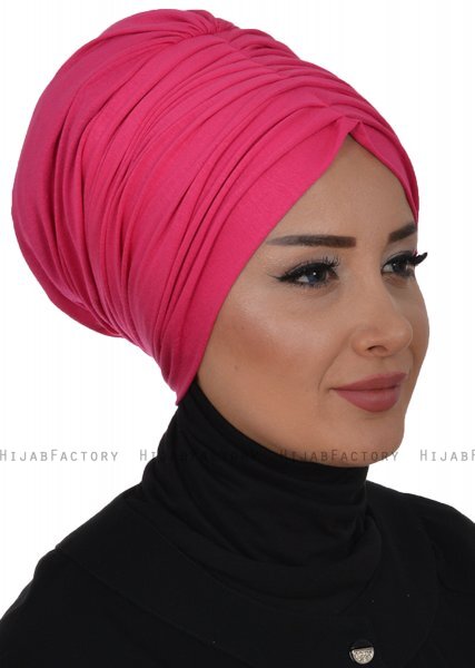 Wilma - Turbante De Algodón Fucsia - Ayse Turban