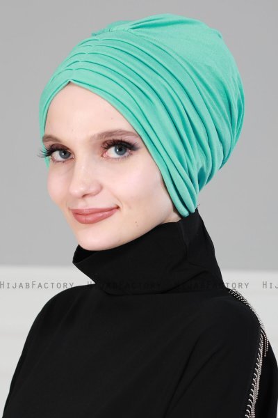 Wilma - Turbante De Algodón Turquesa - Ayse Turban