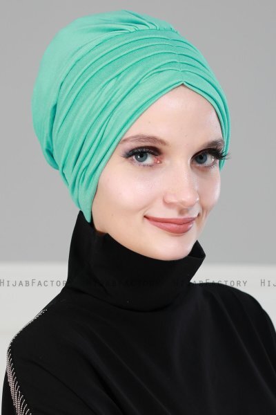 Wilma - Turbante De Algodón Turquesa - Ayse Turban