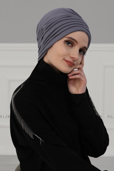 Wilma - Turbante De Algodón Gris - Ayse Turban