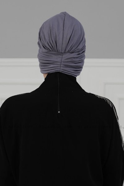 Wilma - Turbante De Algodón Gris - Ayse Turban