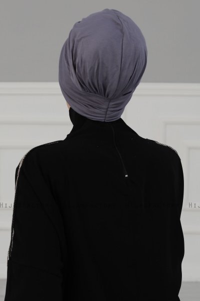 Wilma - Turbante De Algodón Gris - Ayse Turban