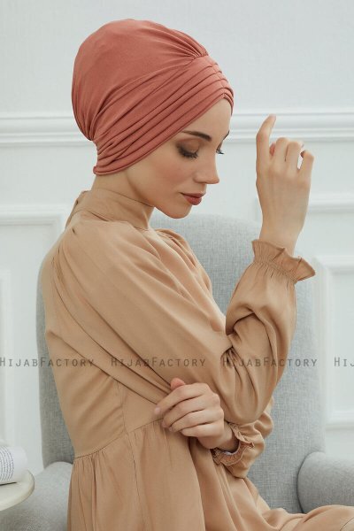 Wilma - Turbante De Algodón Salmón