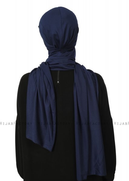 Bianca - Turbante De Algodón Azul Marino