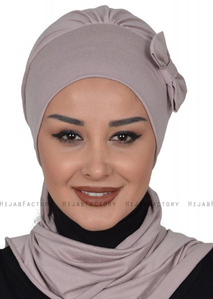 Bianca - Turbante De Algodón Taupe