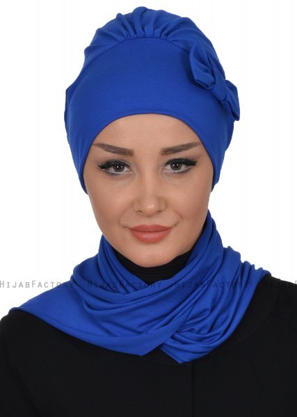 Bianca - Turbante De Algodón Azul