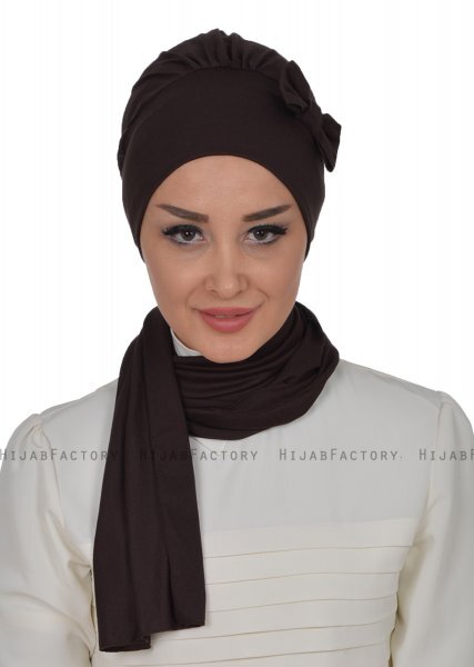 Bianca - Turbante De Algodón Marrón