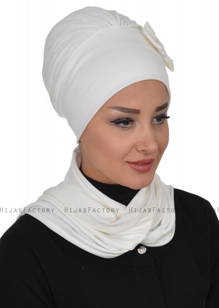 Bianca - Turbante De Algodón Crema
