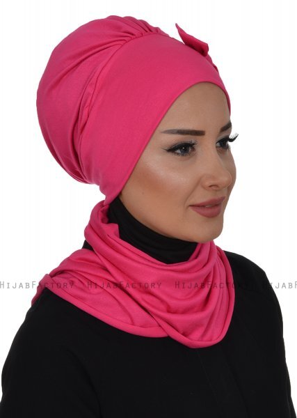 Bianca - Turbante De Algodón Fucsia