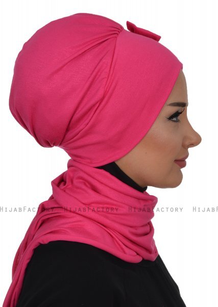 Bianca - Turbante De Algodón Fucsia