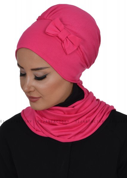 Bianca - Turbante De Algodón Fucsia