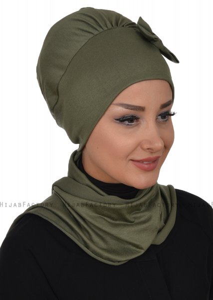 Bianca - Turbante De Algodón Caqui