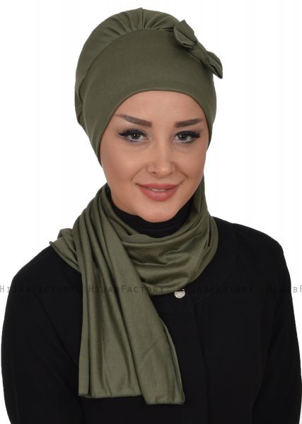 Bianca - Turbante De Algodón Caqui
